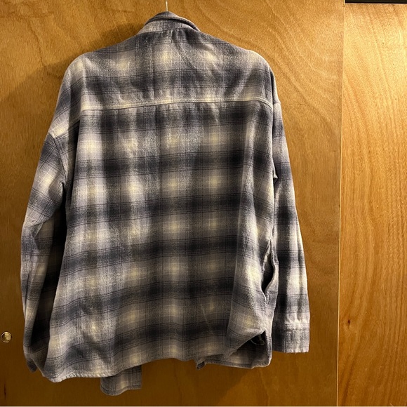 Hollister Plaid Long Sleeve Button Down Flannel Shirt Women's Pocket Size LG - Picture 5 of 9